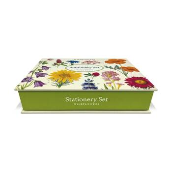 20pc Cavallini Stationery Set Wildflowers Vintage Floral Cards & Stickers