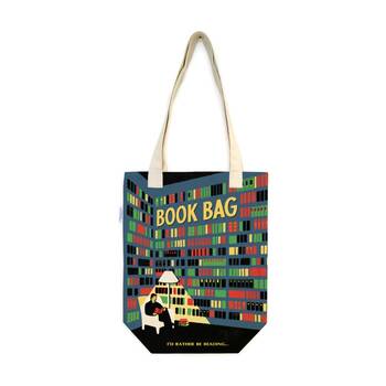 Cavallini Tote Library Bag Vintage Style Cotton Canvas Multicolour 33x40cm