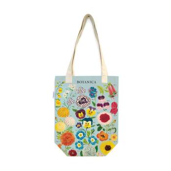 Cavallini Botanica Tote Bag Durable Cotton Vintage Floral Artwork