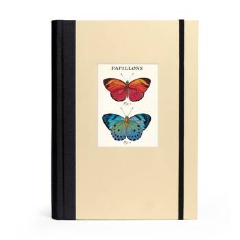 Cavallini Window Journal Hardcover Lined Page Notebook Butterflies