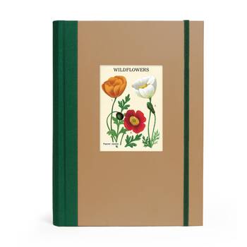 Cavallini Window Journal Hardcover Lined Page Notebook Wildflowers