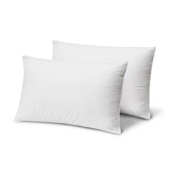 2pc Crestell Neck Support Firm Pillow Set Cotton Cover Machine Washable