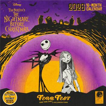 Disney Nightmare Before Christmas 2026 Square Wall Calendar Room Decor 30x30cm