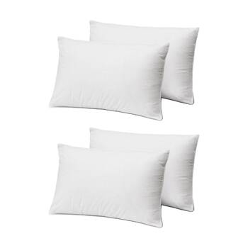 2x 2pc Crestell Easy Wash Allergy Sensitive Pillow Set Medium Support