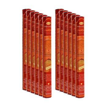 12PK HEM Home Fragrance Scented Smelling Incense Sticks Packet Set Chandan