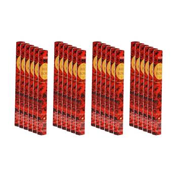 24PK HEM Home Fragrance Scented Smelling Incense Sticks Packet Set Red Rose
