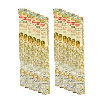 12PK HEM Home Fragrance Scented Smelling Incense Sticks Packet Set Jasmine