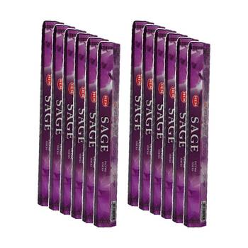 12PK HEM Home Fragrance Scented Smelling Incense Sticks Packet Set Sage