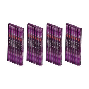 24PK HEM Home Fragrance Scented Smelling Incense Sticks Packet Set Sage
