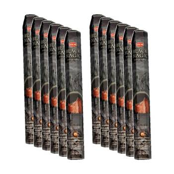 12PK HEM Home Fragrance Scented Smelling Incense Sticks Packet Set Black Magic