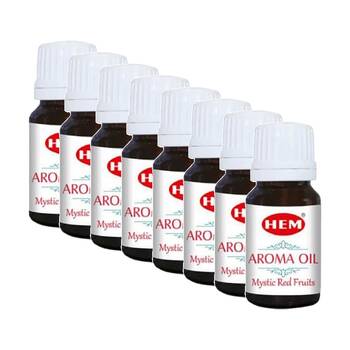 8PK HEM Home Fragrance Scented Smelling Oil Bottle 10ml Mystic Red Fruits