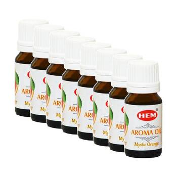 8PK HEM Home Fragrance Scented Smelling Oil Bottle 10ml Mystic Orange
