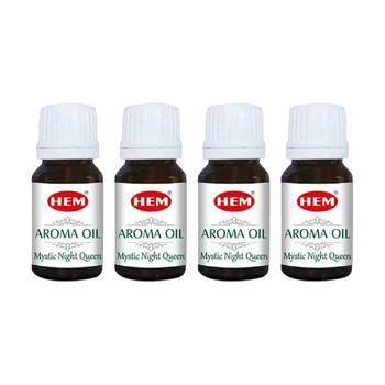 4PK HEM Home Fragrance Scented Smelling Oil Bottle 10ml Mystic Night Queen
