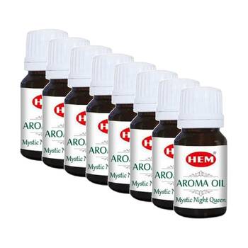 8PK HEM Home Fragrance Scented Smelling Oil Bottle 10ml Mystic Night Queen