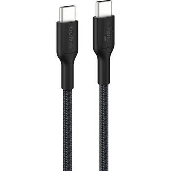 Belkin BoostCharge Pro 240W Braided USB-C to C Charging Cable 2m Black