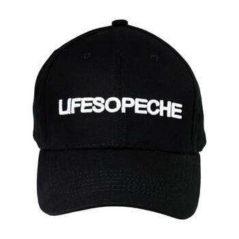 Lifesopeche Womens Baseball Cap Embroidered Logo Black & White One Size