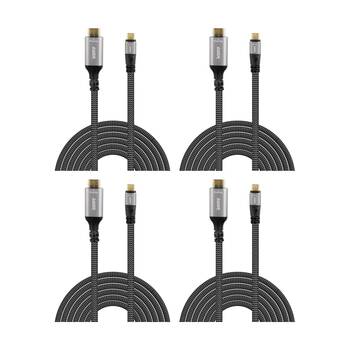 4PK Laser USB-C 3.1 To HDMI 4K Video Output Braided Durable Cable 2m Grey