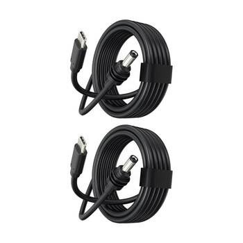 2PK Laser ChargeCore USB-C To DC 100W Starlink Mini Durable Cable 3m Black