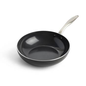 GreenPan Ceramic Non-Stick Royal Wok Kitchen Cooking Tool 28cm Black