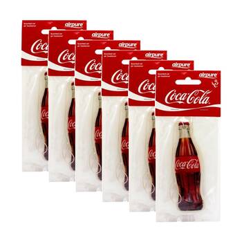 6PK Airpure Car Vehicle Air Freshener 2D Bottle Original Design Coca-Cola Scent