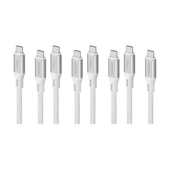 4PK Comsol USB-C To USB C10Gbps Fast Charge 60W Charging Cable White 1.2m