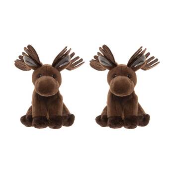 2PK Charlie Bears Irish Elk Animal Cuddle Cub Plush Kids Soft Toy 0y+ Brown