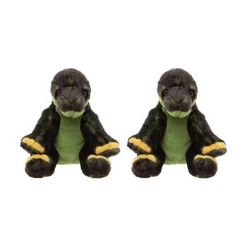 2PK Charlie Bears Stegosaurus Dinosaur Cuddle Cub Plush Kids Soft Toy 0y+ Green