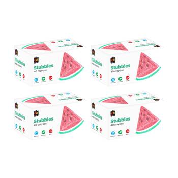 4x 40pc Educational Colours Stubbies Kids Classroom Crayons Box 3y+