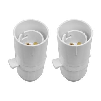 2PK Hpm Switched Bc Lamp Holder Push Bar Switch With Cord Grip