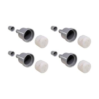 4PK Hpm 10A Extension Lead Socket Clear 3 Pin 10Amp HPM