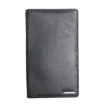 Champs Leather Travel Wallet Slim Organiser Document Holder Black
