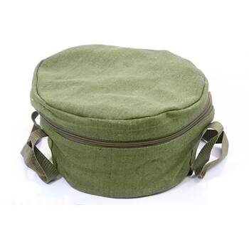 G&S Camp Oven Bag Canvas Heavy Duty Protective Cooking Khaki Green 12qt