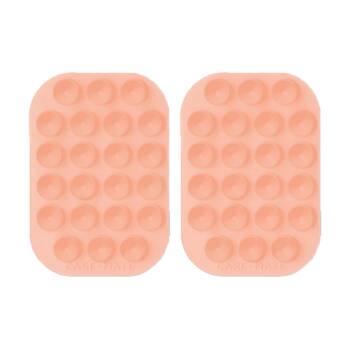 2PK Case-Mate Mobile Phone Case Adhesive Suction Cup Mount Accessory Peach