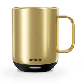 Ember Electric Insulated Smart Mug Cup W/ Charging Coaster 295mL Gold