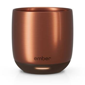 Ember Electric Insulated Smart Mug Cup W/ Charging Coaster 178mL Copper Gold