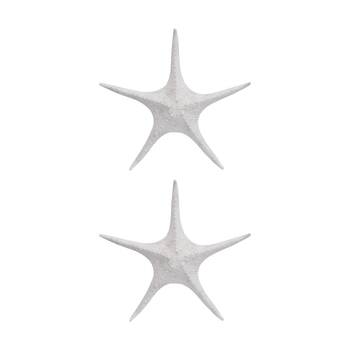 2PK LVD Starfish XL Double Sided Resin Sea Creature Statue Decor 31.5x31.5x5.5cm