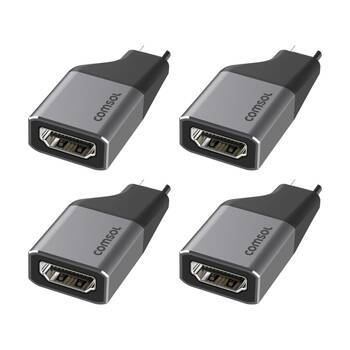 4PK Comsol USB-C Male to 4K HDMI Female Monitor Computer Mini Adaptor Grey/Black