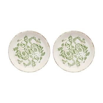 2PK LVD Enchanted Ceramic Kitchen Dinner Plate Home Decor 23.5x23.5x2.5cm