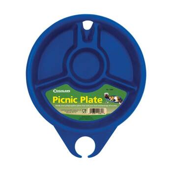 2PK Coghlans Easy Carry Picnic Plate W/ Drink Holder Dishwasher Microwave Safe