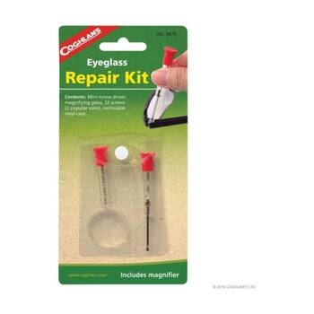 3PK Coghlans Eyeglass Repair Kit Screwdriver Magnifier Screws Vinyl Case