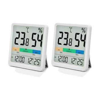 2PK Sansai Digital Thermometer Fast Refresh Humidity Comfort Indicator Large