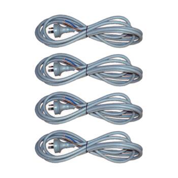 4PK Cleanstar 3m Heavy Duty Extention Cord Power Tool Repair Lead 10 AMP Grey