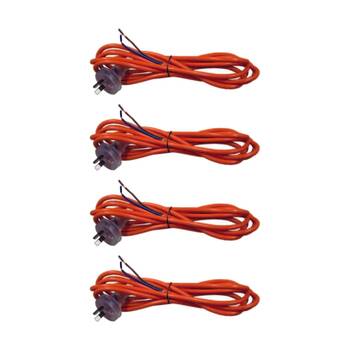 4PK Cleanstar 3m Heavy Duty Extention Cord Power Tool Repair Lead 10 AMP Orange