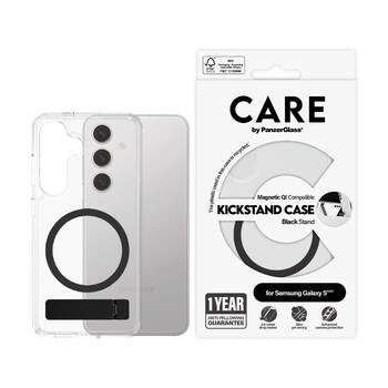 Panzer Kickstand Mag Case - Samsung GS25 Drop Test Phone Clear/Black
