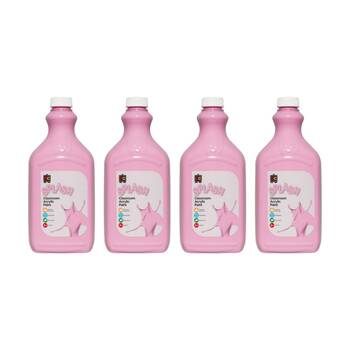 4PK Educational Colours Splash Classroom Acrylic Paint Cup Cake Pink 2L 3y+