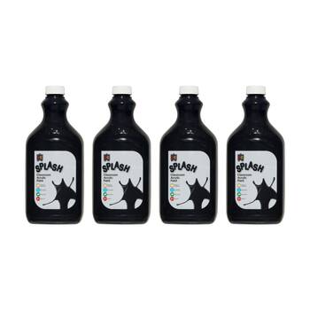 4PK Educational Colours Splash Classroom Acrylic Paint Liquorice Black 2L 3y+