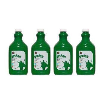 4PK Educational Colours Splash Classroom Acrylic Paint Martian Green 2L 3y+