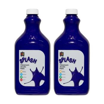 2PK Educational Colours Splash Classroom Acrylic Paint Purple Blast 2L 3y+