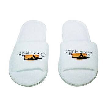 100pc Serengeti Hotel Amenities Open Toe Slippers Individually Wrapped White