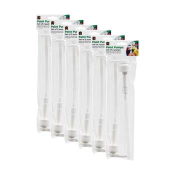 6x 2pc Educational Colours Paint Pump Suitable For 2L & 5L Bottles Set